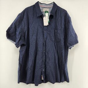 Flag & Anthem Men's Navy XXL Short Faywood Textured Shirt NWT